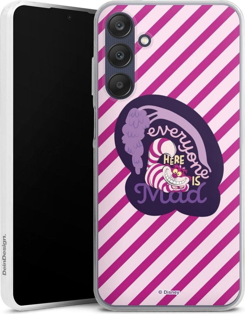DeinDesign Slim Hülle für Samsung Galaxy A25 5G Silikon Case Ultra Dünn Handyhülle Alice im Wunderland Disney Grinsekatze