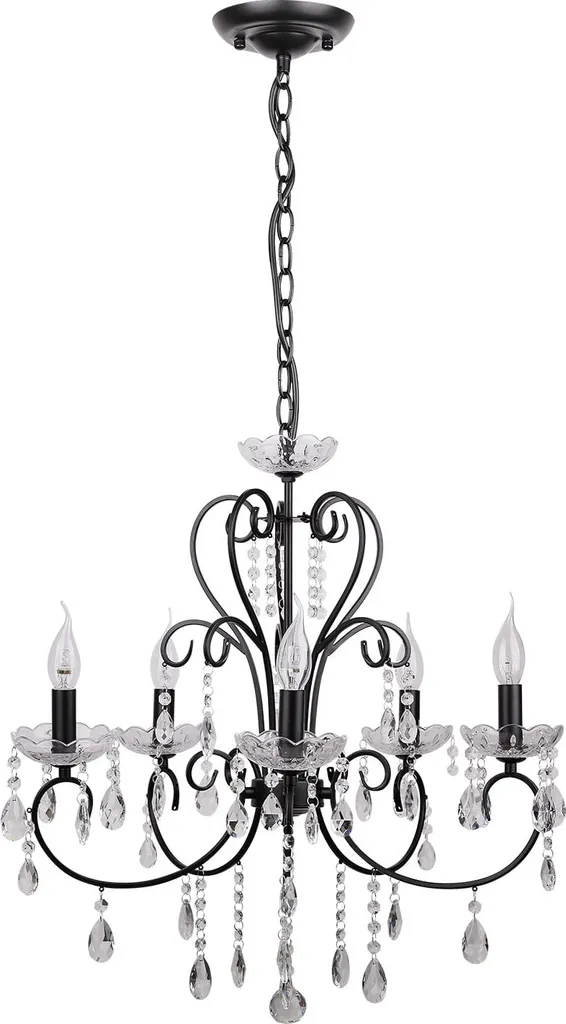 Plafonnier lustre à pampilles cristal pour un éclairage de luxe chic