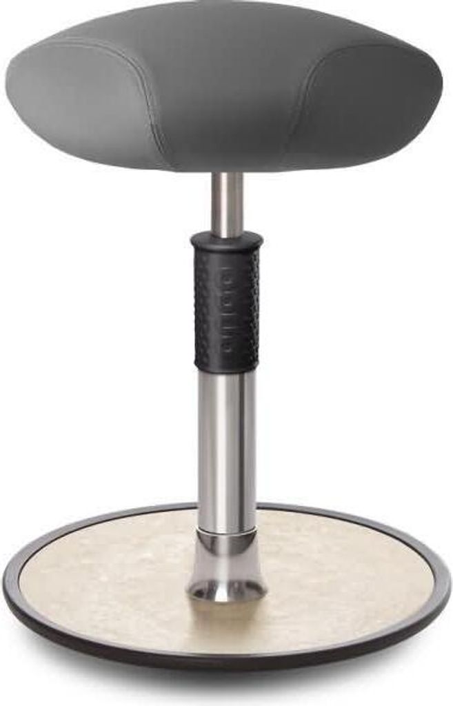 Sitz- Stehhocker Free Regular Triangel skai Dynactiv M. 160 Grau chr. /creme.