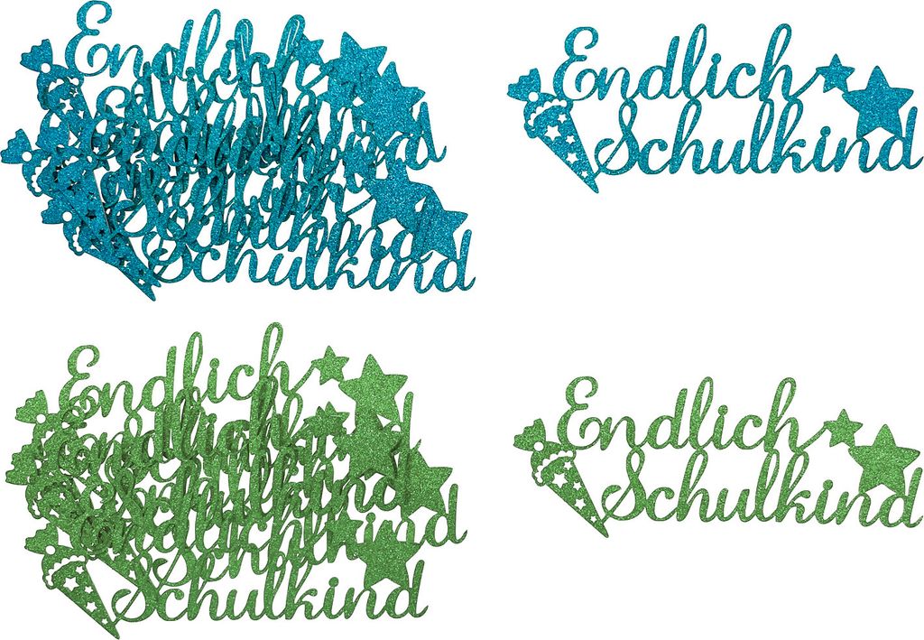 Oblique Unique 12x Endlich Schulkind Konfetti für Produktbild 