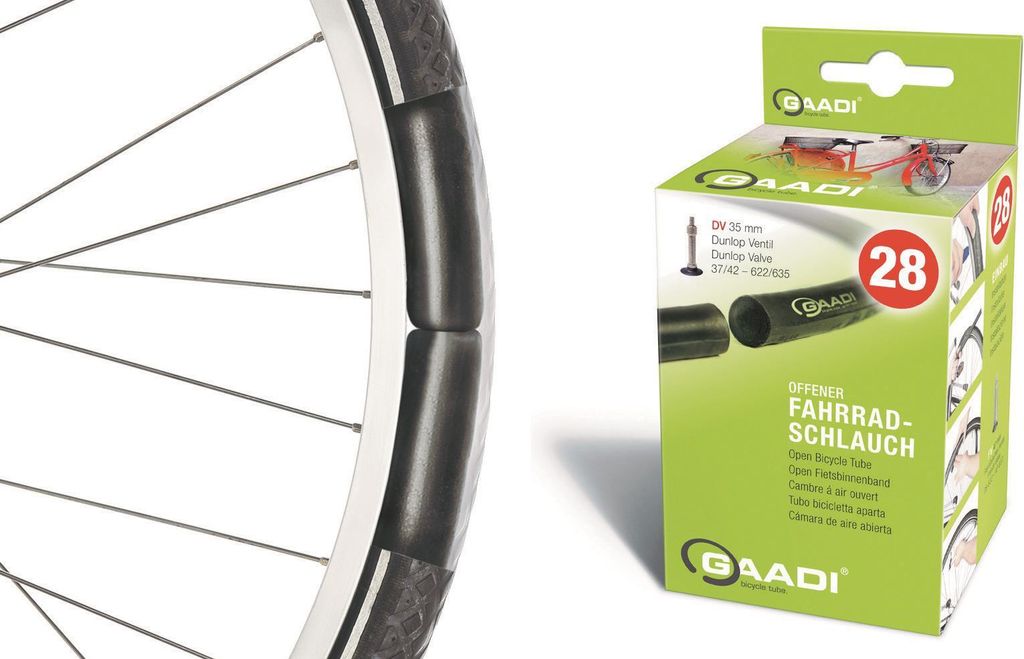 Gaadi Schlauch DV Ventil 40 mm für 28 Zoll ETRTO Produktbild 