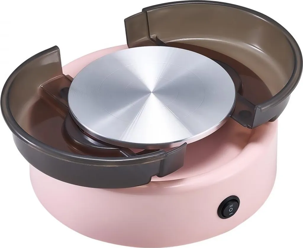 Mini Tour de Potier Électrique Rose 15,8cm - Machine Céramique Compacte - 10