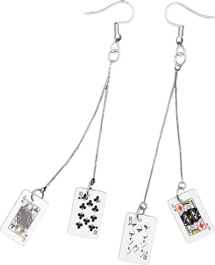 Spielkarten Ohrringe Miniblings Hänger Skat Kasino Kartenspiel Pokern Poker 2er