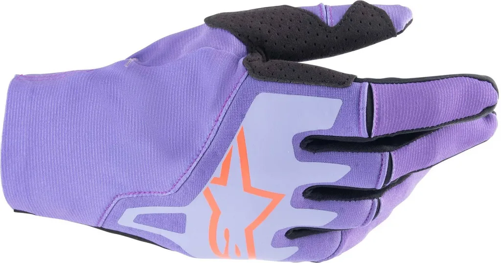 Gants motocross Alpinestars Techstar violets taille S pour pilote MX
