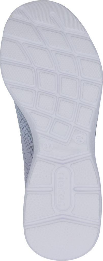 Rieker Damen Sneaker Textil Weite G rutschfest bequem Gummizug Momosoft M5066, Größe:37 EU, Farbe:Blau