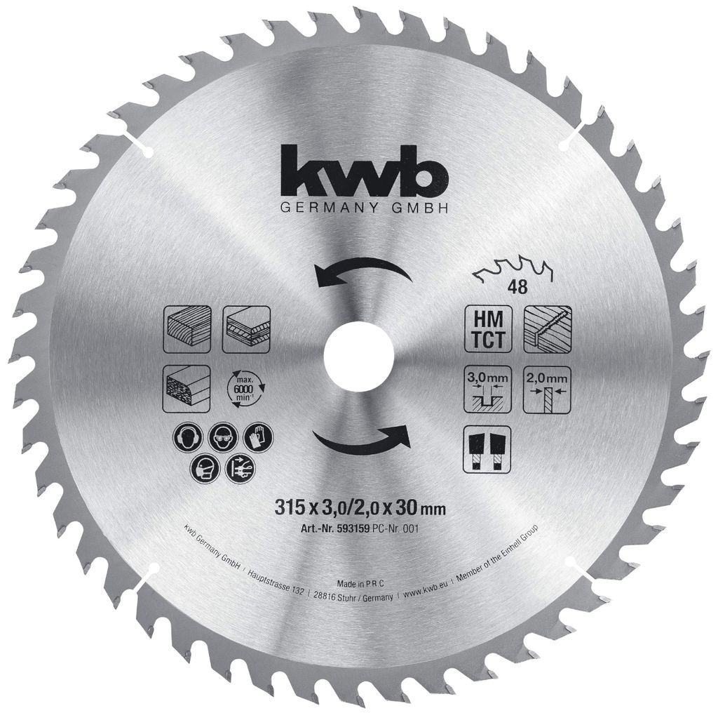kwb 593159 Kreissägeblatt 315 x 30 mm 1 St. (593159) Image du produit 