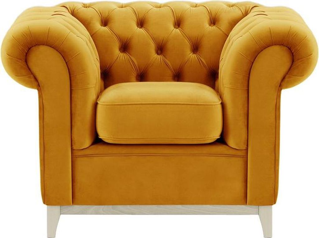 Sessel Chesterfield Wood-Velluto 8-white