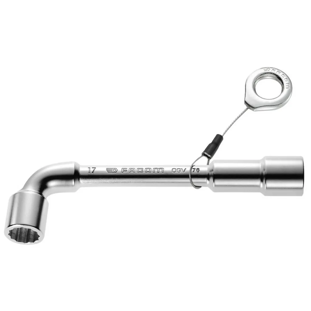 Clé à pipe débouchée Facom SLS 17mm 12x6 pans avec sécurité renforcée