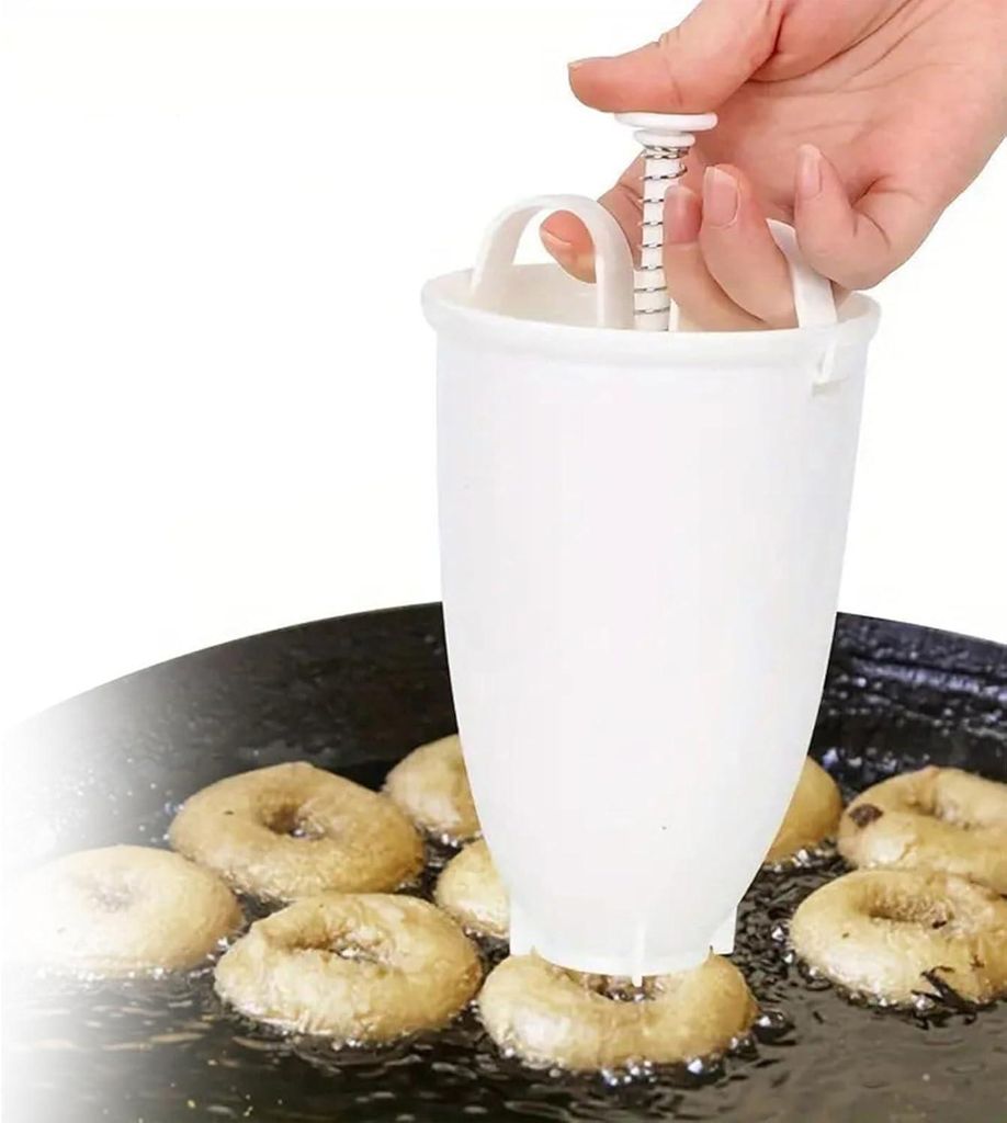 Tragbarer Donut-Maker, selbstgebauter Frittierkocher, Teigform aus Kunststoff, handwerklich hergestelltes Gebäck