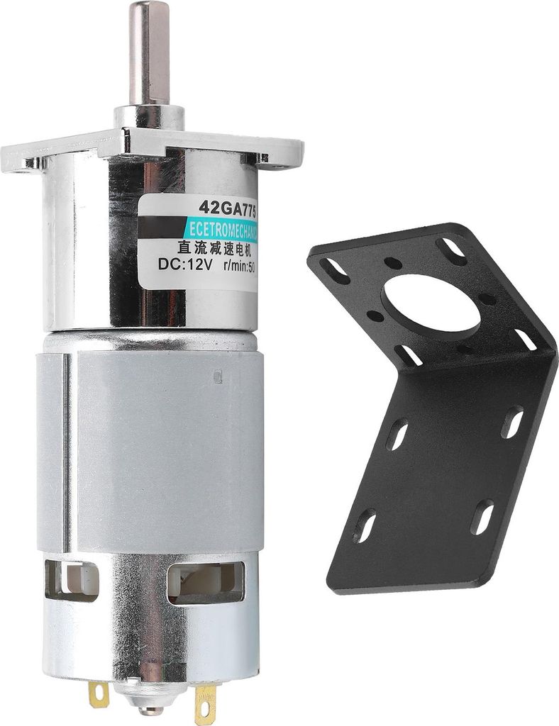 DC-Getriebemotor Mini Niedrigdrehzahl CW CCW Permanentmagnethalterung Sportsteuerung 12V XD42GA755 (50 U/min)