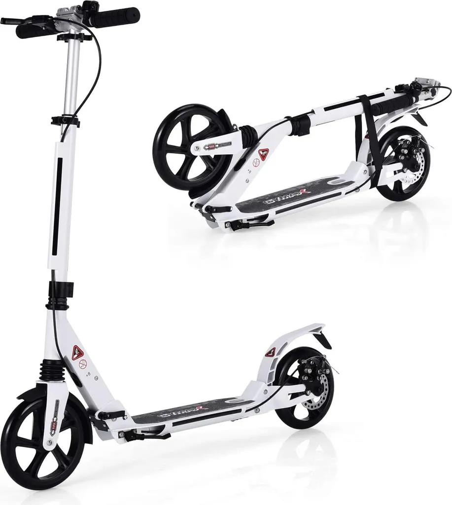 Trottinette réglable en hauteur pour adultes et ados avec courroie