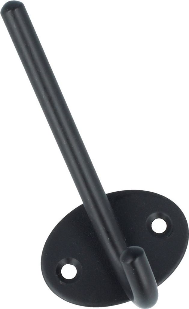 Huthaken Schwarz matt Garderobenhaken Industrial Look Kleiderhaken massiv Haken Coventry