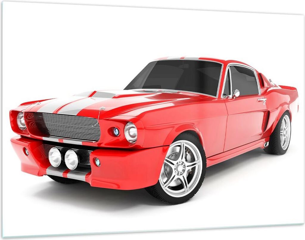 Bilder auf glas - Sport Geschwindigkeit Auto Chrom - 120x80cm - Glasbilder - Wandbilder - Kunstdruck - zum Aufhängen bereit - Wanddekoration aus G...