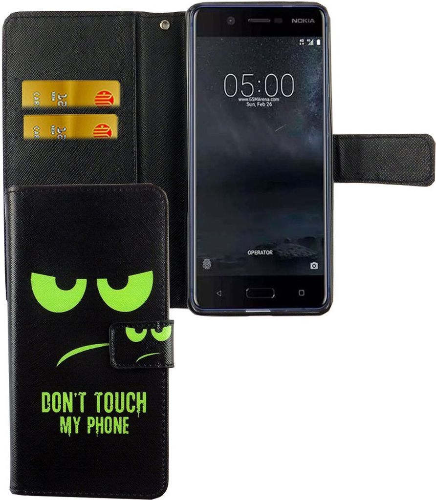 Handyhülle Tasche für Handy Nokia 5.1 2018 Dont Touch My Produktbild 