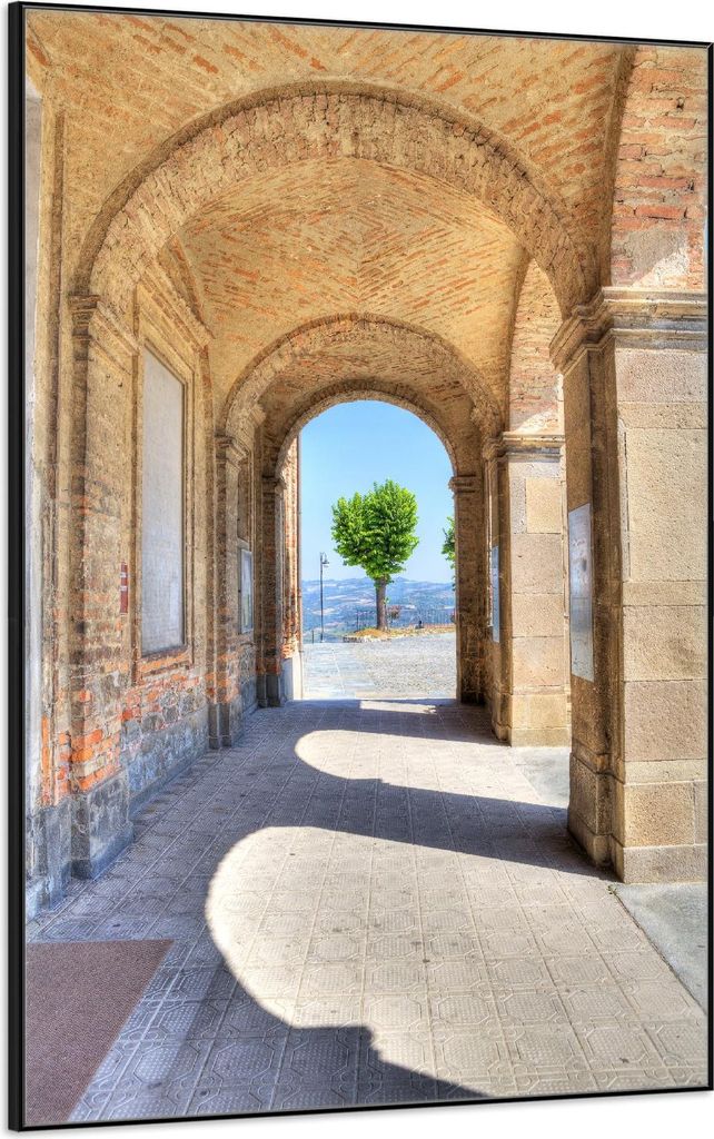 Wallario Wandbild Durchblick ins Weite, Größe: 61 x 91,50 cm, Poster mit schwarzem Aluminiumrahmen