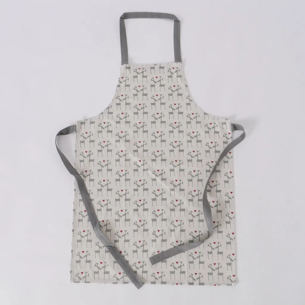 Tablier de cuisine ajustable LOVELIES motif renne - Textile durable