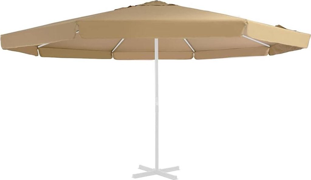 vidaXL Náhradný poťah na slnečník Taupe 515 cm Obrázok produktu 