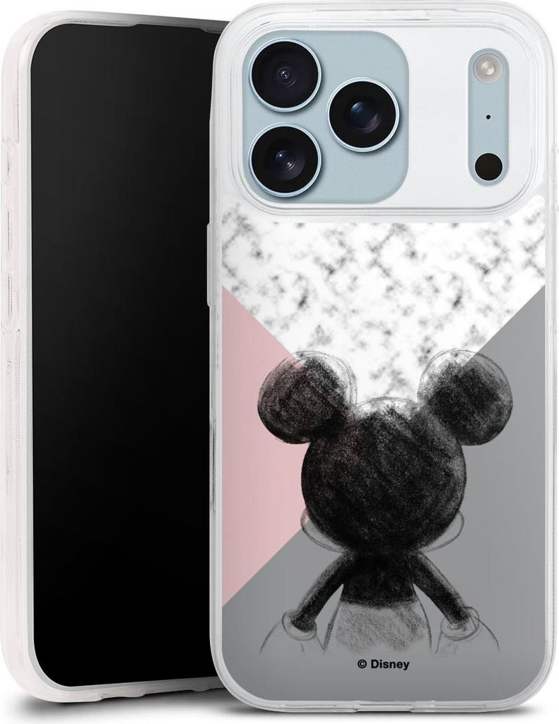 DeinDesign Slim Hülle für Apple iPhone 17 Pro Silikon Case Ultra Dünn Handyhülle Disney Marmor Mickey Mouse