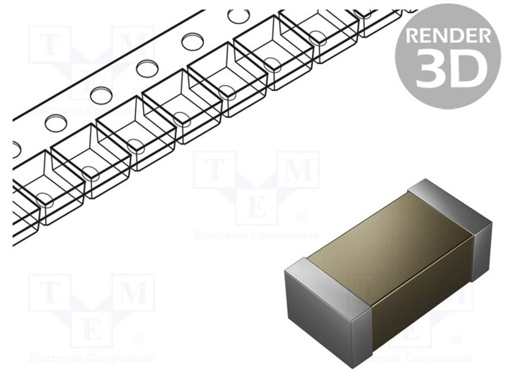 1x Kondensator: Keramik 250VAC 10% SMD 220pF X1/Y2 2211 CAS26C221KARFC Kondensa