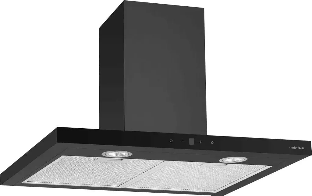 Hotte aspirante murale 60cm Airlux noir 636m3/h design pyramidal