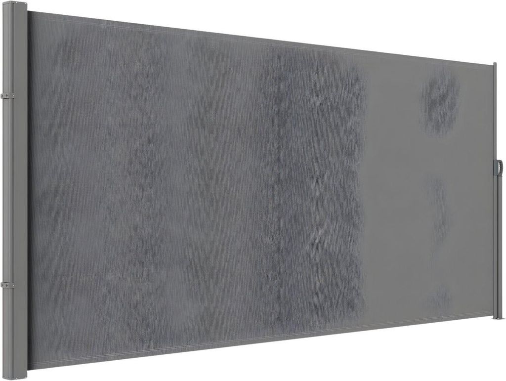 Seitenmarkise Ausziehbar 180x300 cm – Sichtschutz & Windschutz für Terrasse Balkon Garten – Wasserfest UV30+ Grau