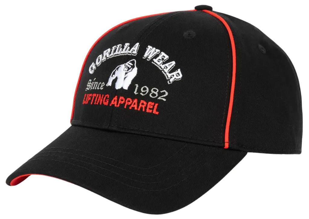 Casquette Gorilla Wear Lugo noire en coton résistant avec logo brodé