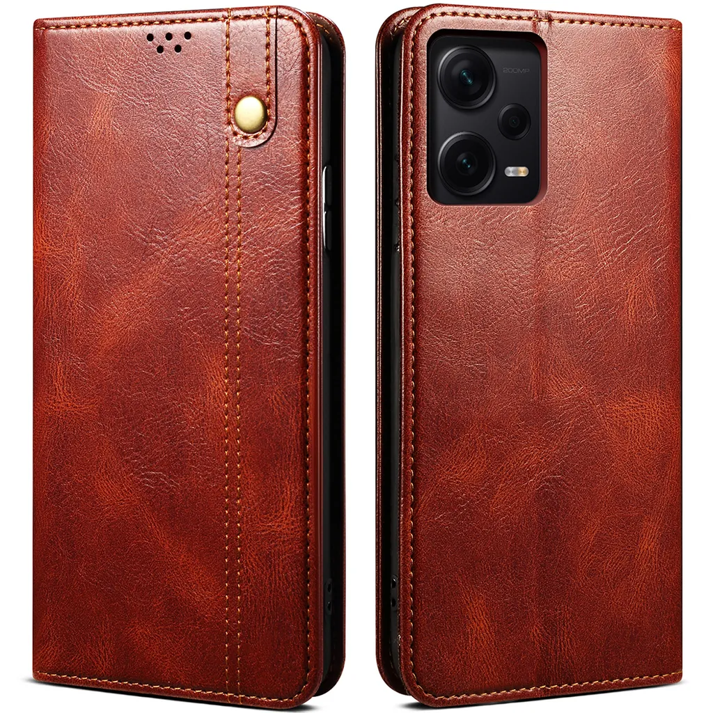 Custodia in Pelle Rossa Xiaomi Redmi Note 12 Pro Plus 5G Wallet