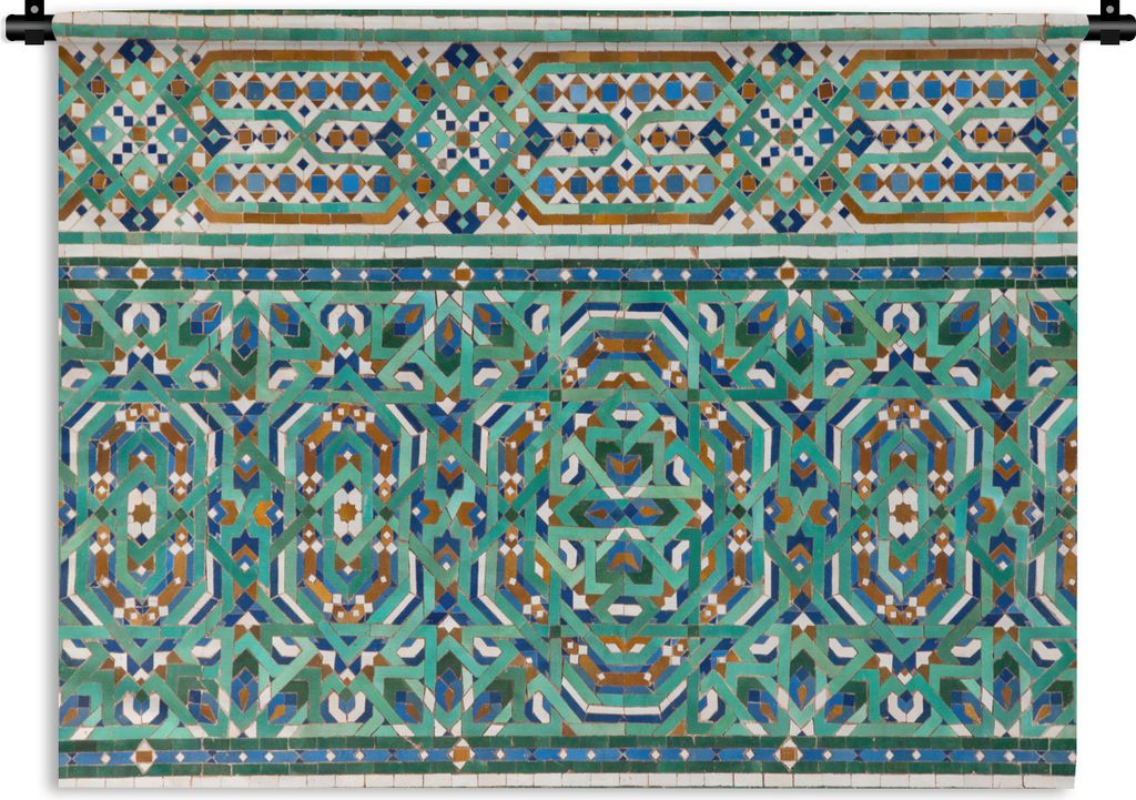 MuchoWow Wandteppich Wandbehang Eine traditionelle marokkanische Mosaikdekoration 150x112 cm Tapisserie Dekoration Wandtuch - Wanddecke - Wandtep...