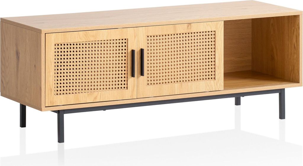 Lowboard Imitace dub s vídeňským proutí 120x45,5x40 cm tv Obrázek produktu 