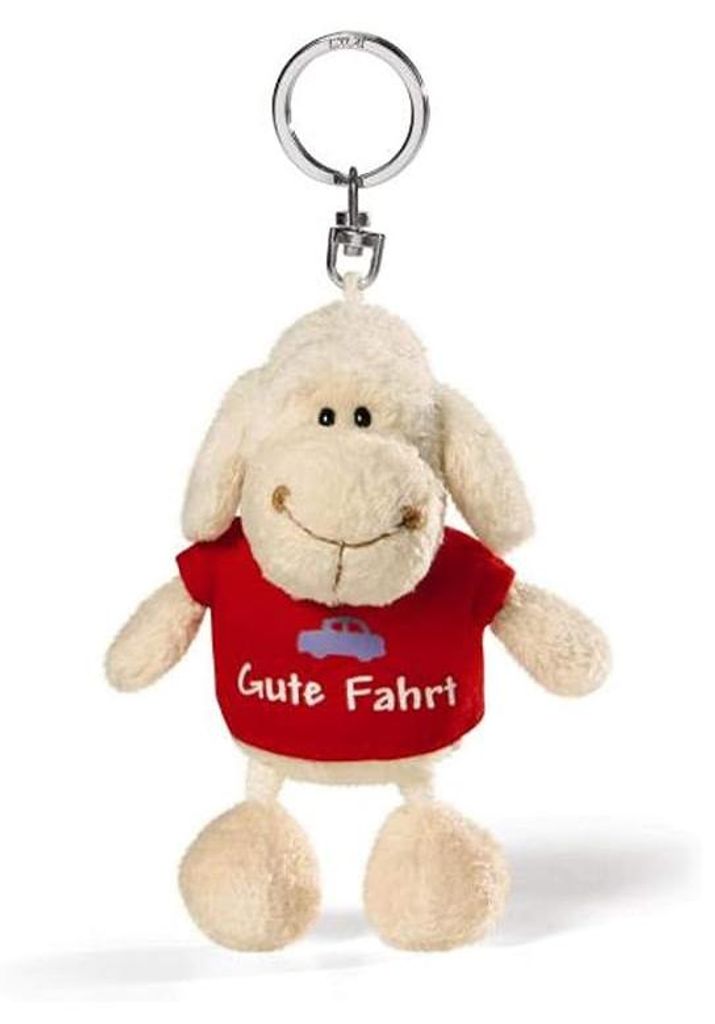 NICI 34038 - Plüschanhänger Schaf - Gute Fahrt (10cm) Produktbild 