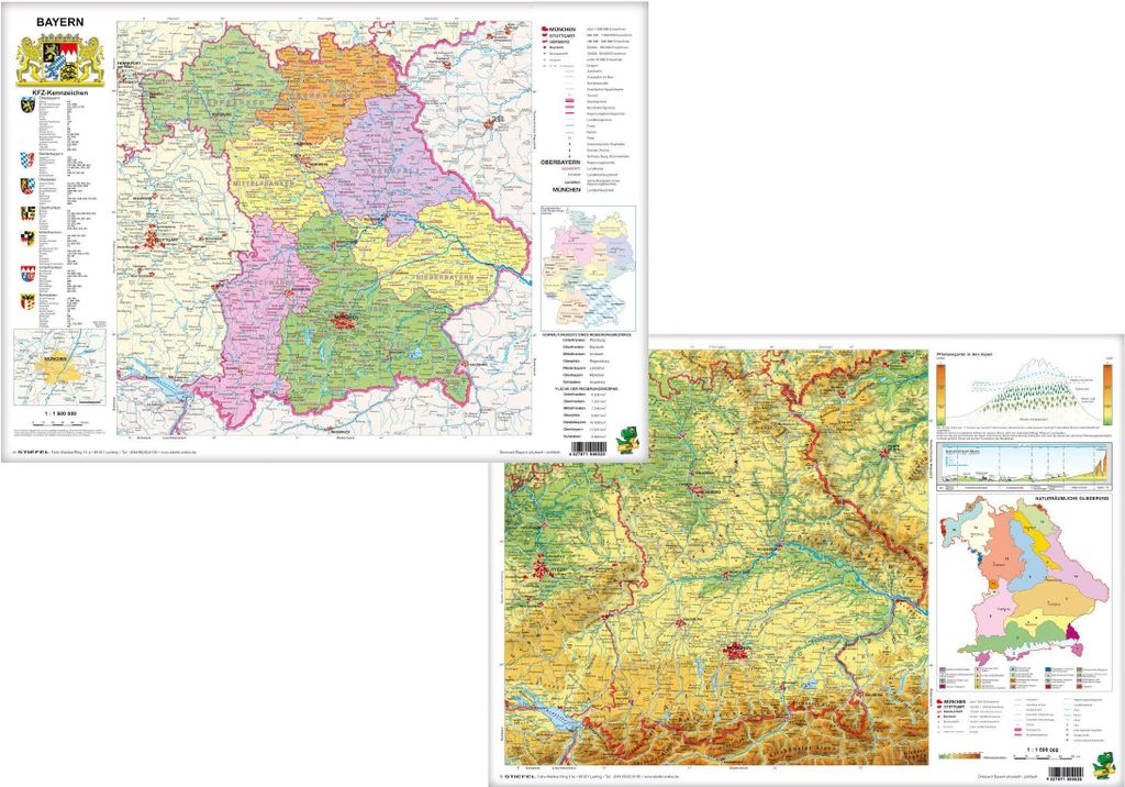 Bayern politisch/physisch