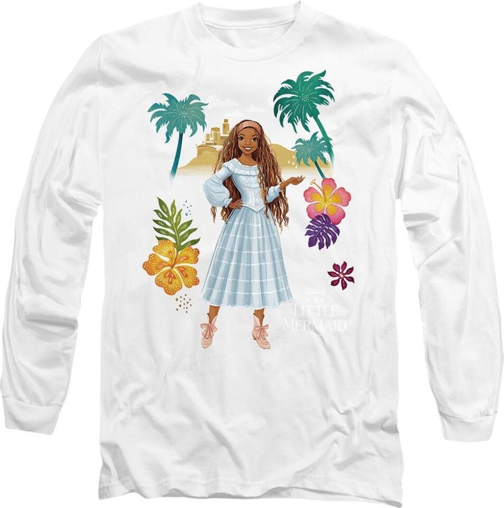 The Little Mermaid - "Island Girl" T-Shirt für Herren/Damen Uni TV14547 (L) (Weiß)