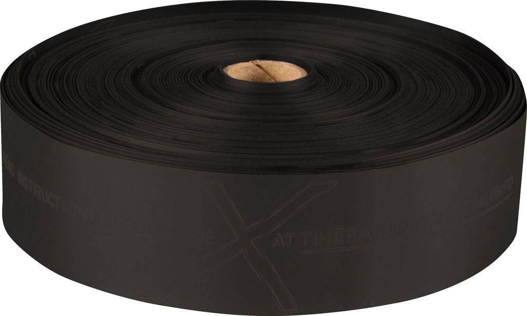 TheraBand Fitnessband "CLX", 22 m Rolle, Schwarz, Spezial stark
