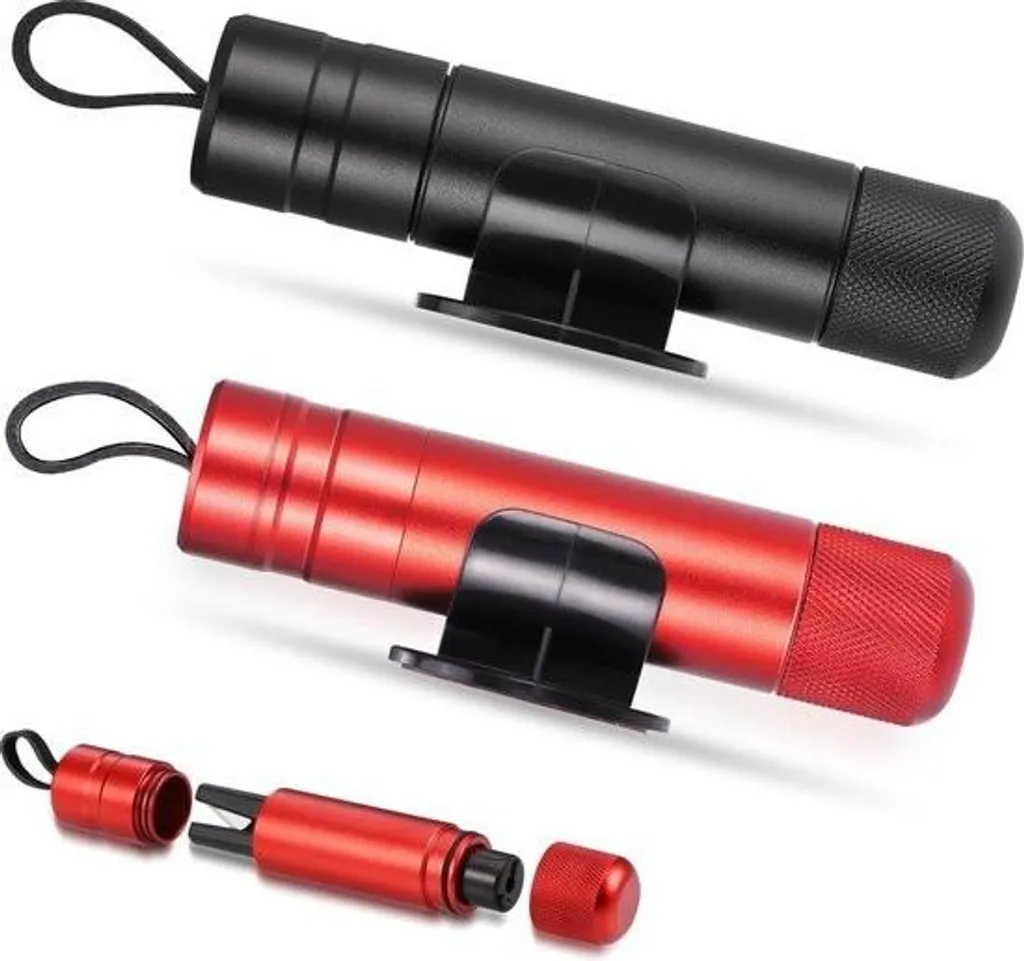 Marteau de secours Fentar : brise-vitre compact à ressort et coupe-ceinture