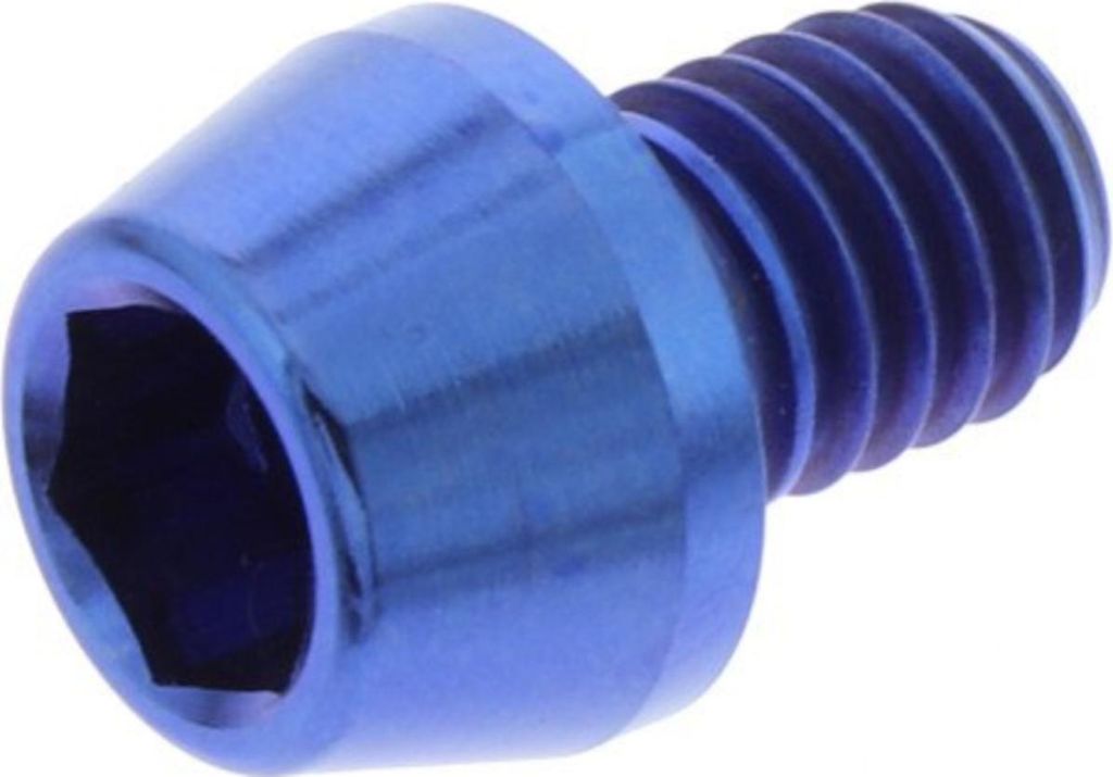 Schraube JMP konisch Bolt M6x1,00mm 8mm Titan blau