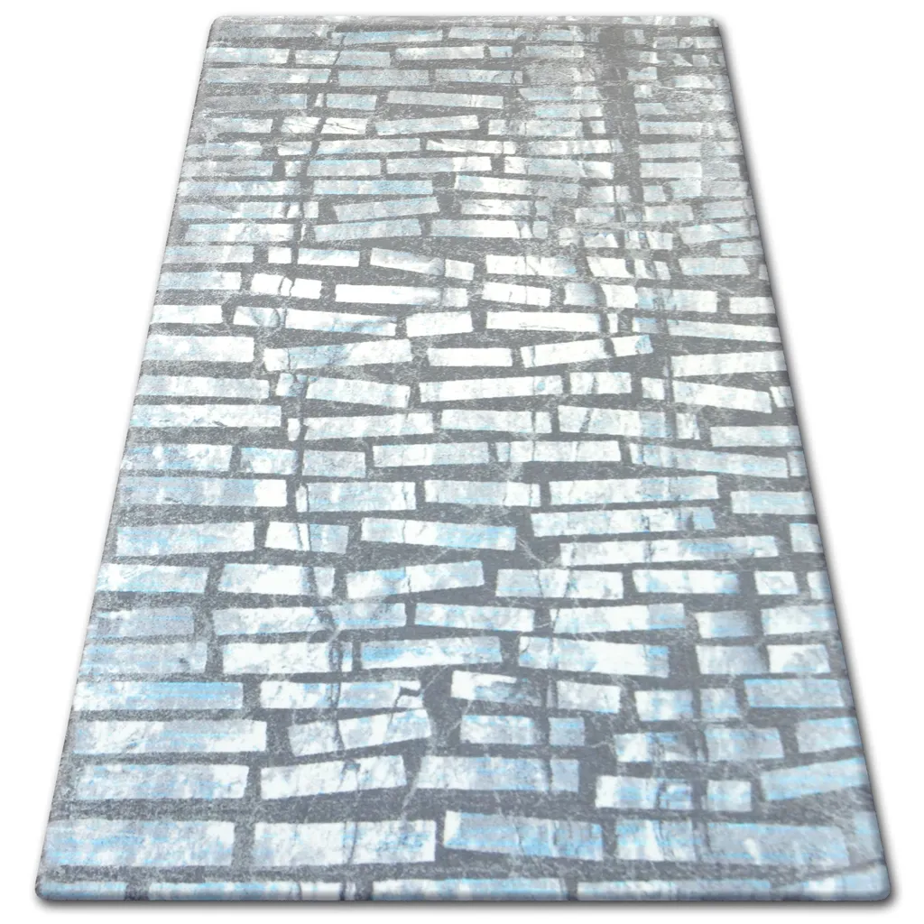 Grand Tapis de Salon Design Patara 0244 Coloris Turquoise et Crème