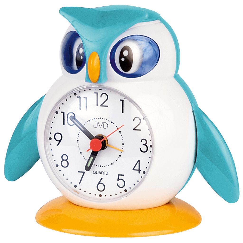 JVD SR51.5 Wecker Kinderwecker Quarz analog Eule weiß Produktbild 