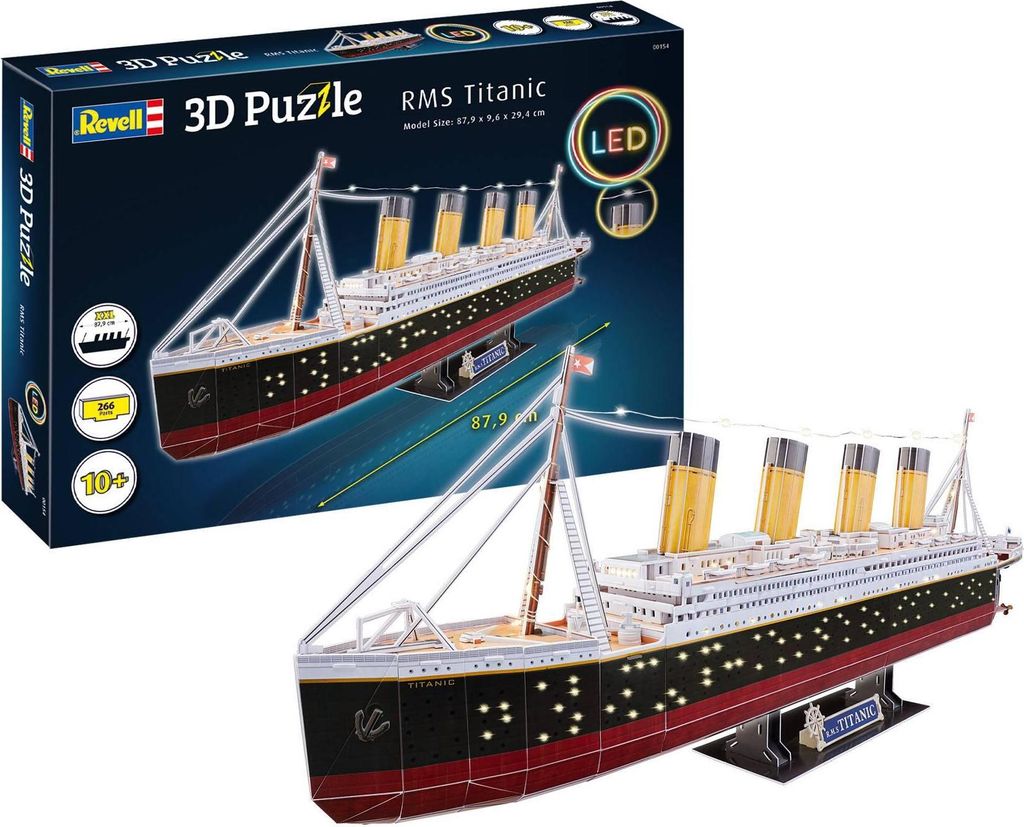 Revell 3D Puzzle Construction Kit - RMS Titanic LED Edition Image du produit 