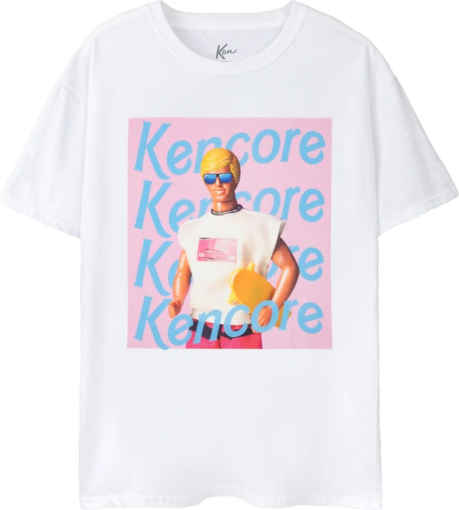 Barbie - "Kencore" T-Shirt für Herren kurzärmlig NS7792 (M) (Weiß)