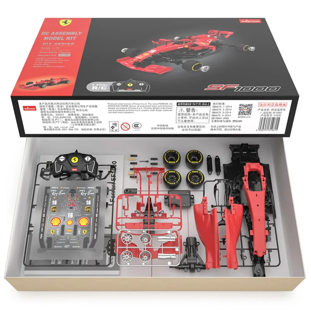 Voiture de course Ferrari SF1000 télécommandée Rastar 1:16 rouge - 17