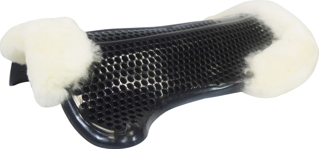 EQuest Gel-Pad Light vorne und hinten mit Lammfell in zwei Farben, Farbe:Clear, Größe:L