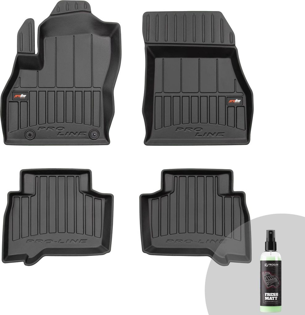 FROGUM ProLine 3D Gummimatten Exklusiven Auto Fußmatten Autofussmatten für Fiat Qubo 2008-2020