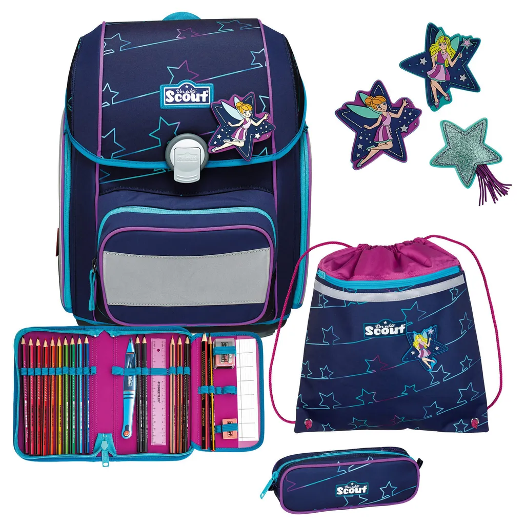 Sac d'école Scout Genius Blue Star bleu marine pour le confort des élèves