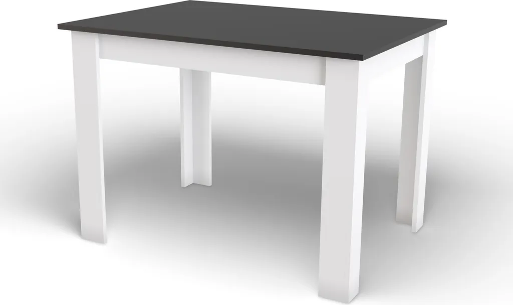 Table de salon design 120x80 cm avec plateau bicolore robuste