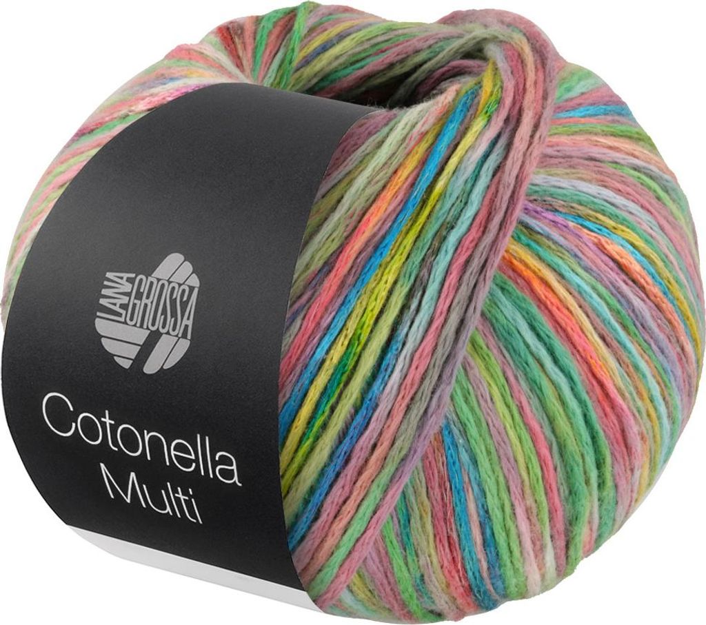 Lana Grossa - Cotonella Multi 0105 grün pink gelb petrol Produktbild 