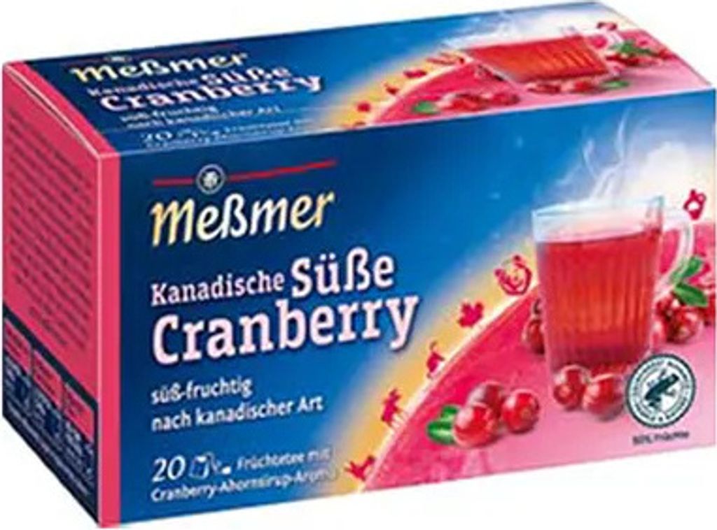 Messmer Canadian Susse Cranberry 20x 2,25gr (10 Stück) Produktbild 