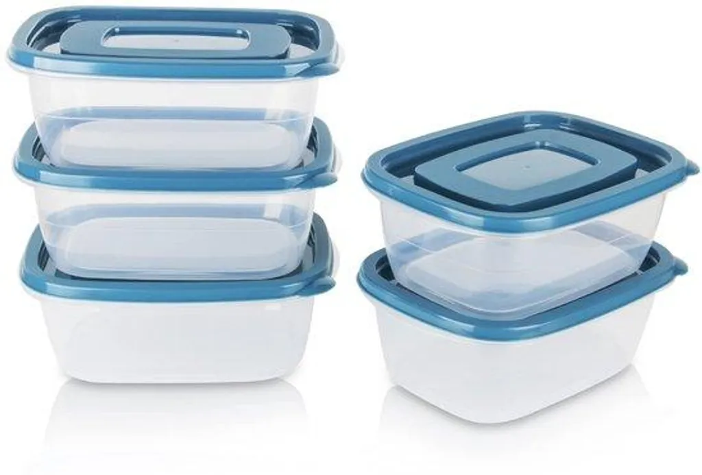 Récipients alimentaires 1000ml rectangulaires sans BPA avec couvercles