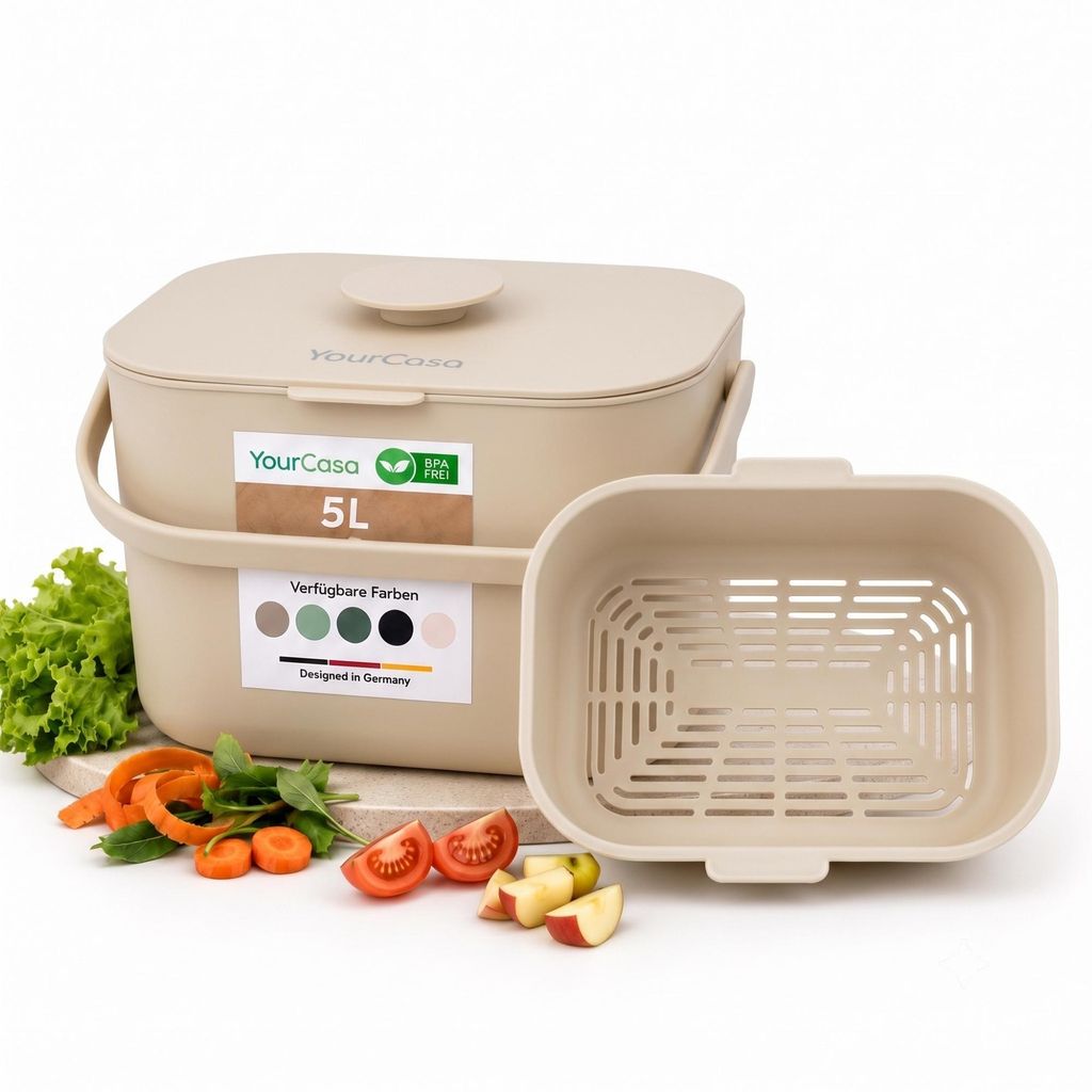 YourCasa Biomülleimer Küche 5L - Komposteimer für Produktbild 
