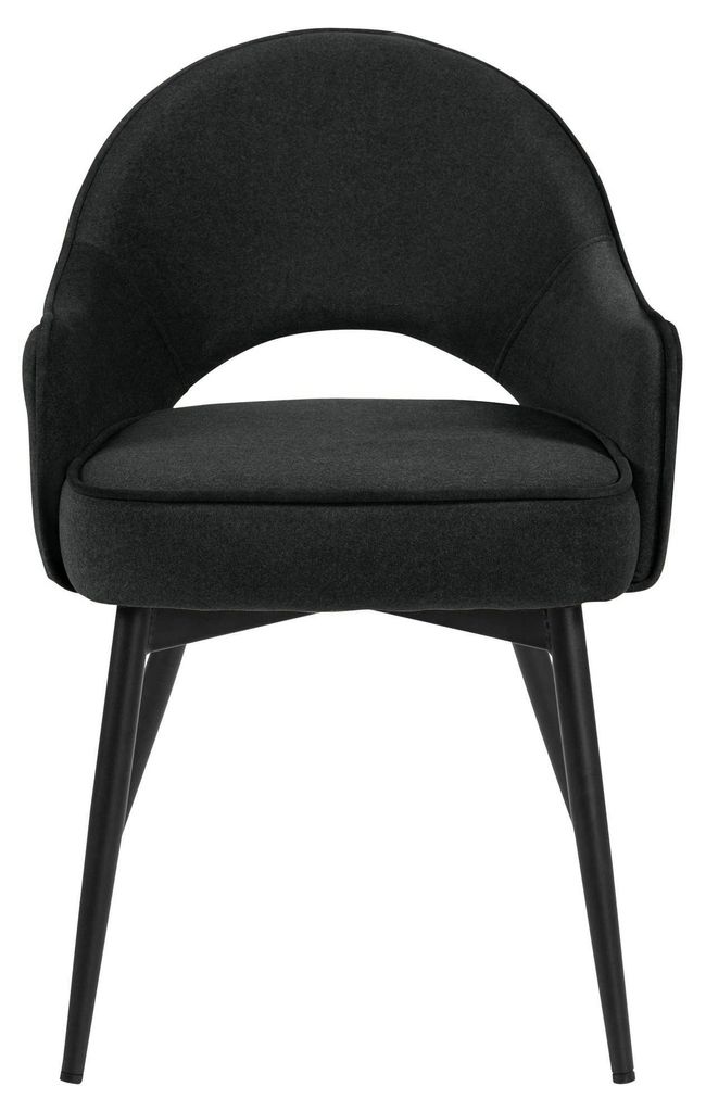 4er-Set Diana | Hotel Stuhl | Schwarz | Samt | Gestell Produktbild 