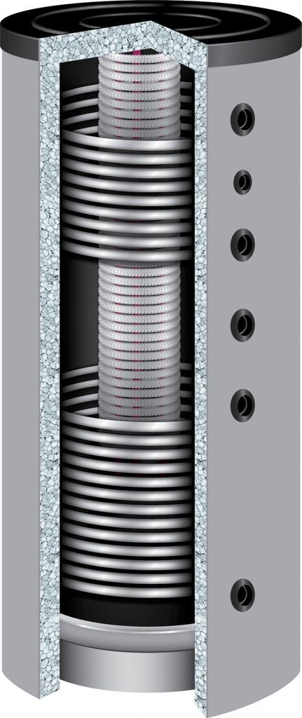 800 Liter TWL Hygienespeicher 180° KER2-800 2 Wärmetauscher 100mm Isolierung